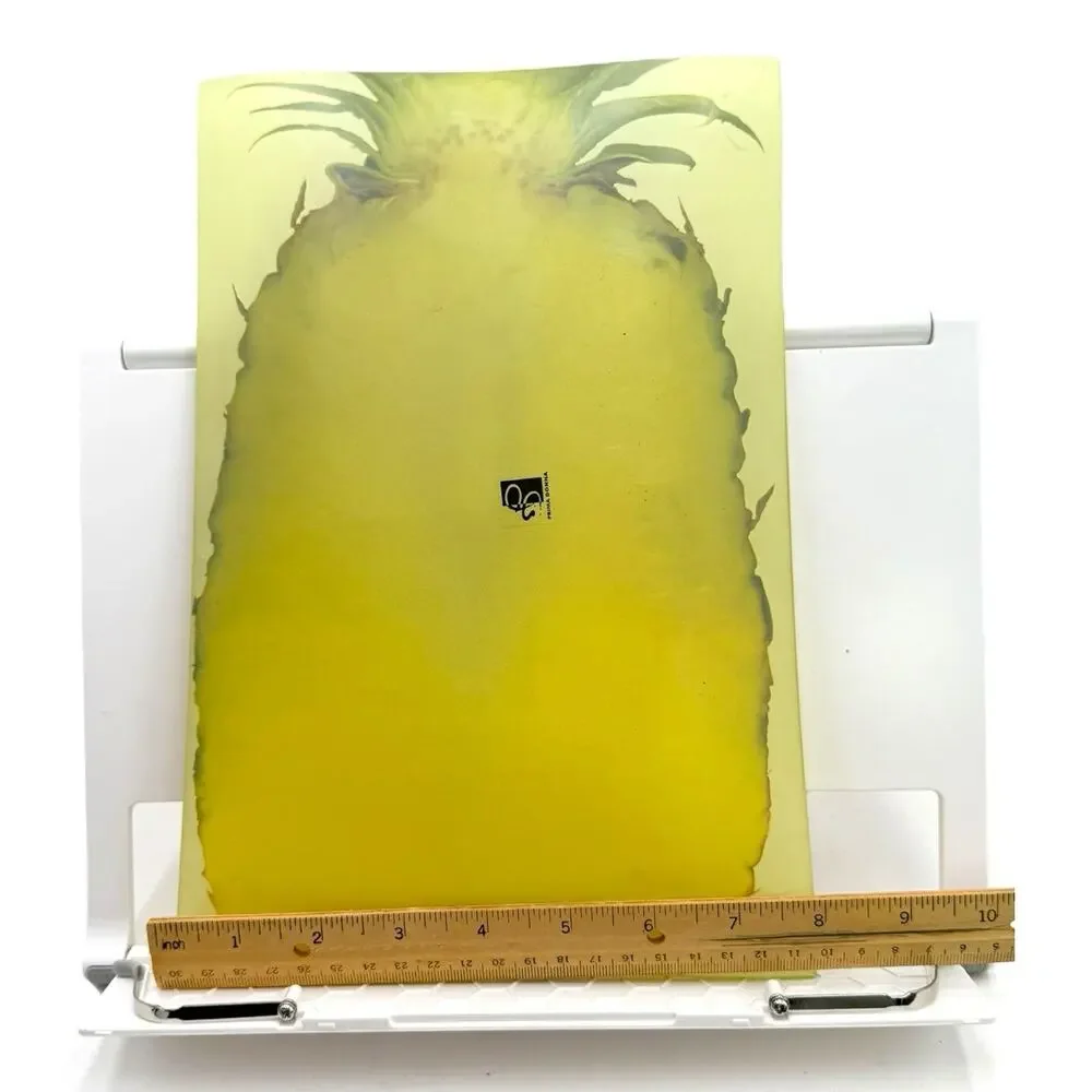 Prima Designs USA Glass Platter Serving Dish  Pineapple Fruit Theme 12